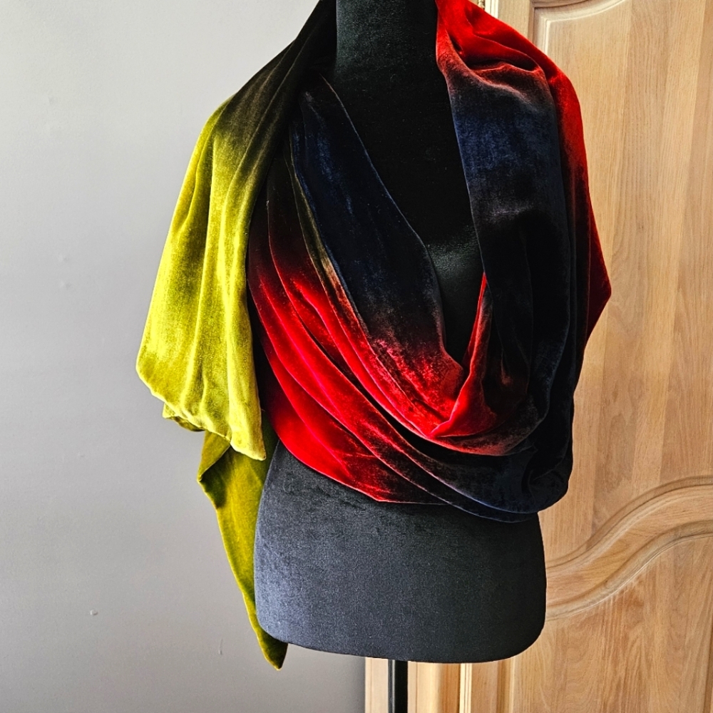 Chicos velvet and silk LG. wrap. So snuggle with Pride or anyone you love!!